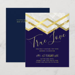 Lámina Boda LeahG Budget Navy Gold Art Deco