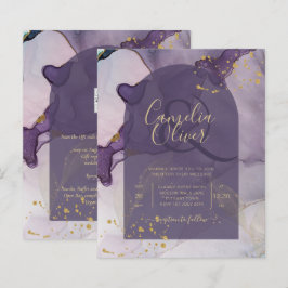 Lámina Boda LeahG Ink Ombre Purple Lavender Gold
