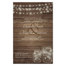 Boda Mason Jars Wood