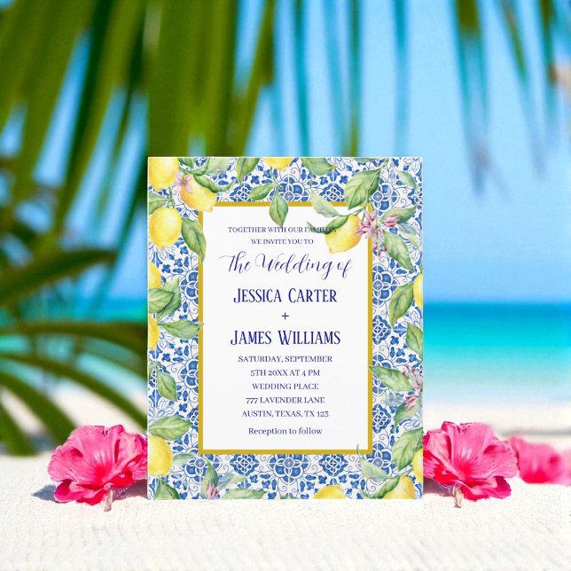 Lámina Boda mediterráneo de lemones de azulejos portugues (Subido por el creador)