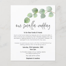 Lámina Boda menor de presupuesto Invitación Eucalyptus