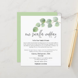 Lámina Boda menor de presupuesto Invitación Eucalyptus
