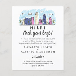 Lámina BODA MIAMI Destino a mano Moderno