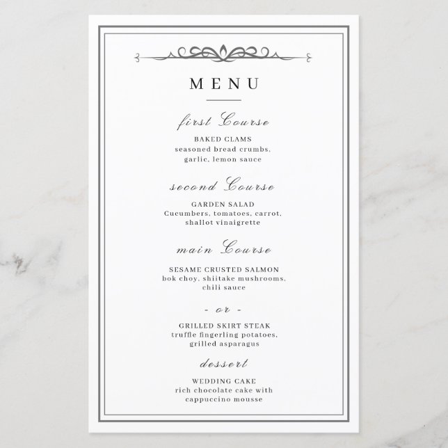 Lámina Boda minimalista de asuntos elegantes (Anverso)