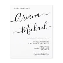 Boda Minimalista moderno blanco negro simple