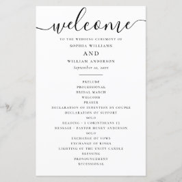 Lámina Boda Minimalista | Orden de Eventos de Caligrafía