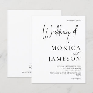 Lámina Boda moderno blanco y negro de presupuesto 3