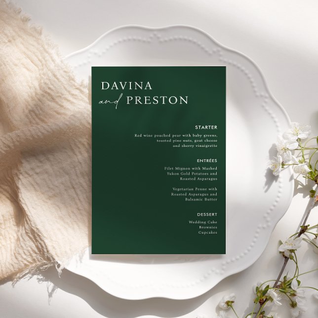 Lámina Boda moderno con guión de caligrafía verde esmeral (Subido por el creador)