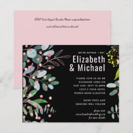 Lámina Boda moderno rosa verde