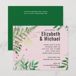 Lámina Boda moderno rosa verde