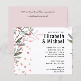 Lámina Boda moderno rosa verde