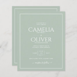 Lámina BODA MONÓCROMO Verde Sage ligero para el presupues