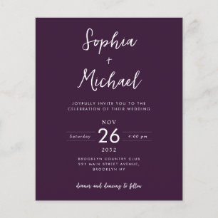 Lámina Boda morado del sitio web QR