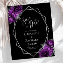 Boda negro plateado de ciruela púrpura presupuesta