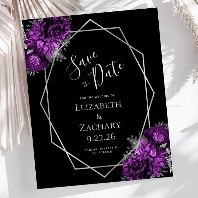 Lámina Boda negro plateado de ciruela púrpura presupuesta (Subido por el creador)