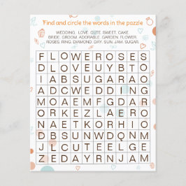 Lámina Boda Niños Actividad Buscar y Circular La Palabra