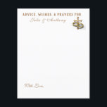 Lámina Boda Oraciones cristianas de consejo<br><div class="desc">Comparte tus oraciones,  consejos y deseos favoritos con la nueva Novia y Groom con nuestra adorable papelería boda con una cruz de oro y anillos de boda. Se pueden modificar todo el texto y las fuentes.</div>