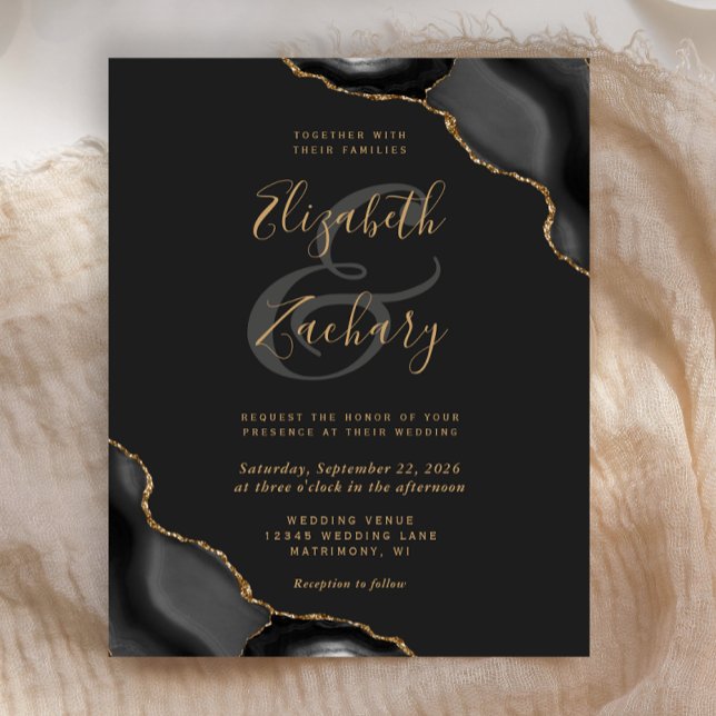 Lámina Boda oscuro de la agata de oro negro de presupuest (Subido por el creador)