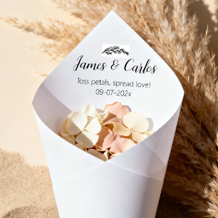 Lámina Boda Petal Cones Titulares de la Ceremonia Confett