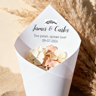Lámina Boda Petal Cones Titulares de la Ceremonia Confett