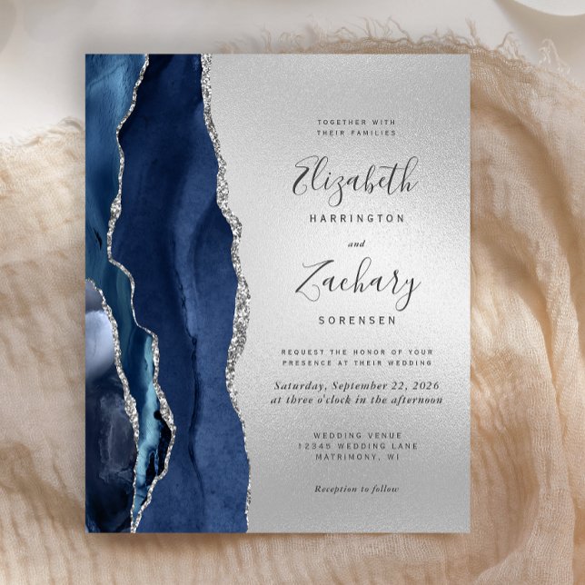 Lámina Boda plateado de Agate Azul de la Marina Presupues (Subido por el creador)