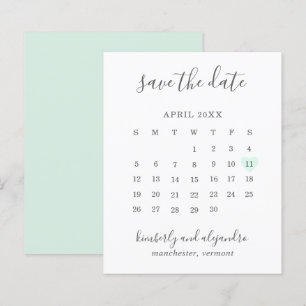 Lámina Boda presupuestal de Green Heart Calender Save the