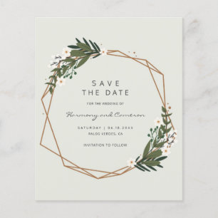 Lámina Boda presupuestal Gold Geometric Boho Ahorra la Fe