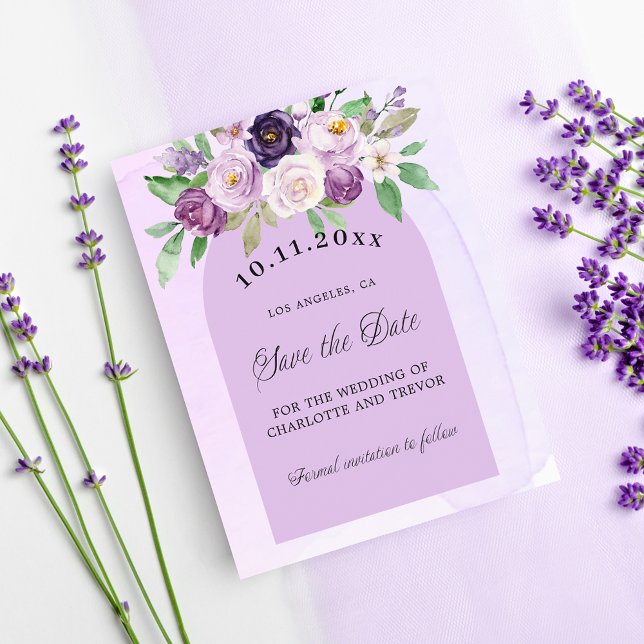 Lámina Boda presupuestal violeta violeta de florals salva (Subido por el creador)