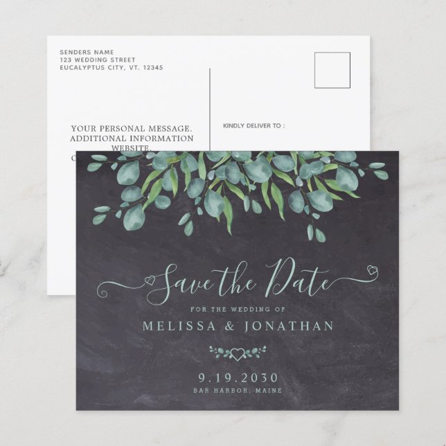Lámina Boda Presupuestaria Rustica Eucalyptus Salva La Fe (Anverso / Reverso)