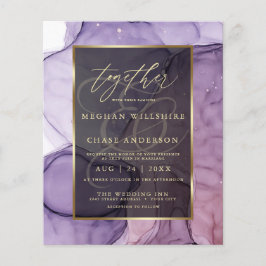 Lámina Boda Presupuestario Elegante Rosa Lavanda Abstract