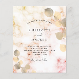 Lámina Boda presupuestario eucalipto follaje de mármol do