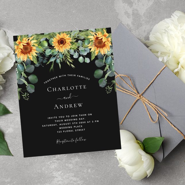 Lámina Boda presupuestario girasoles eucalipto negro (Subido por el creador)