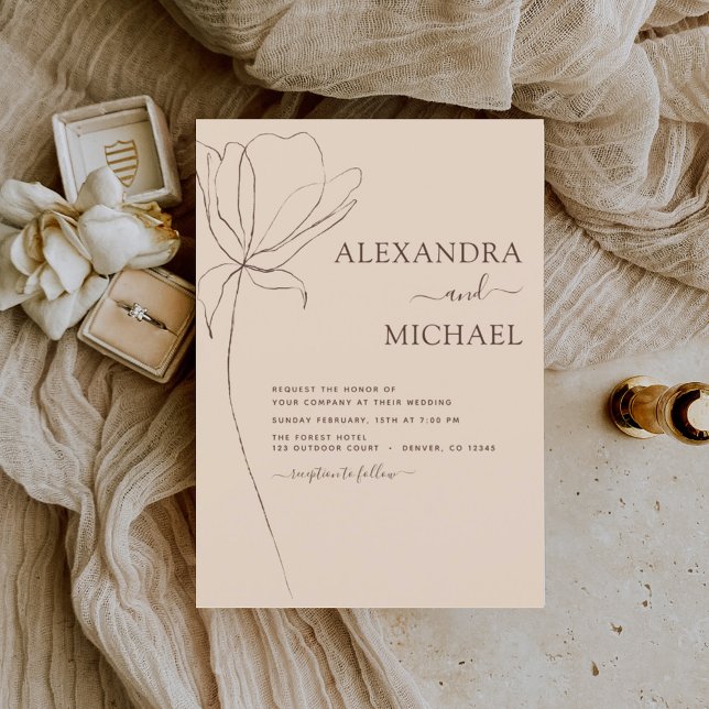Lámina Boda Presupuestario Terracotta Botánica Floral (Subido por el creador)