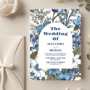 Lámina Boda Presupuesto Blue Periwinkle Wildflowers