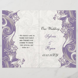 Lámina Boda Primavera Floral Morada y Blanca