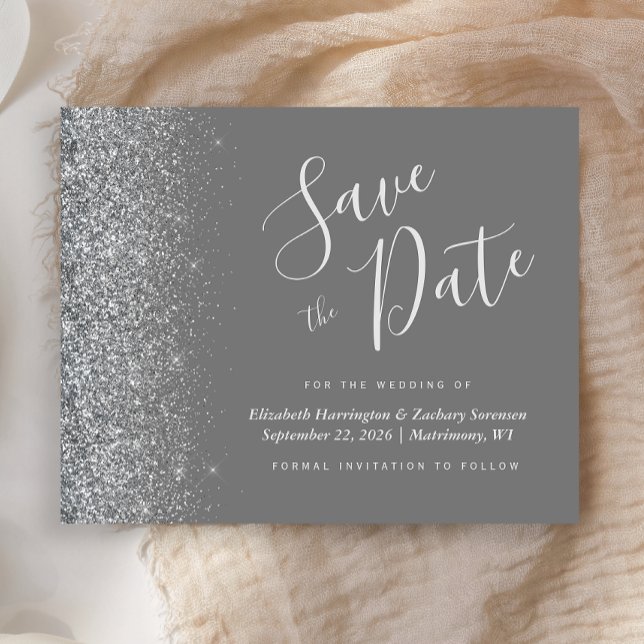 Lámina Boda Purpurina Gray Silver con presupuesto salva l (Subido por el creador)