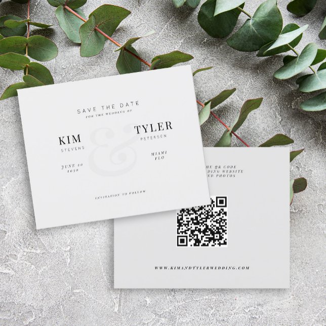 Lámina Boda QR CODE moderna de presupuesto, excepto la fe (Subido por el creador)