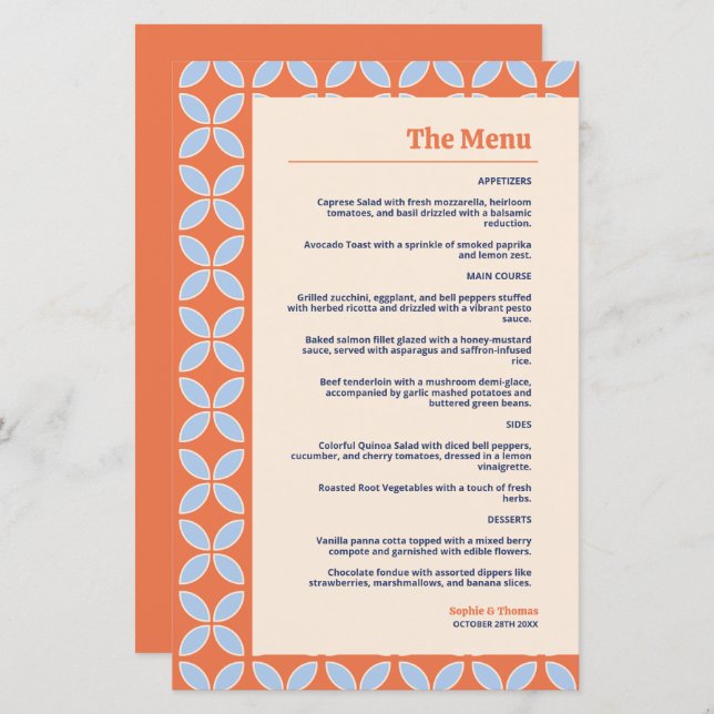 Lámina Boda Retro de mediados de siglo (Anverso / Reverso)