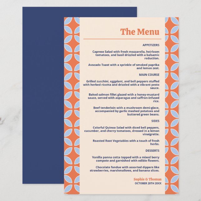 Lámina Boda retro de mediados del siglo (Anverso / Reverso)