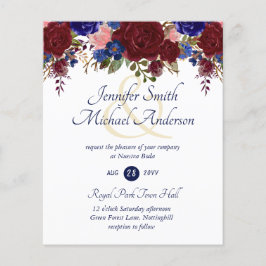 Lámina Boda rosa azul de Nuestra Boda Invitación de Borgo