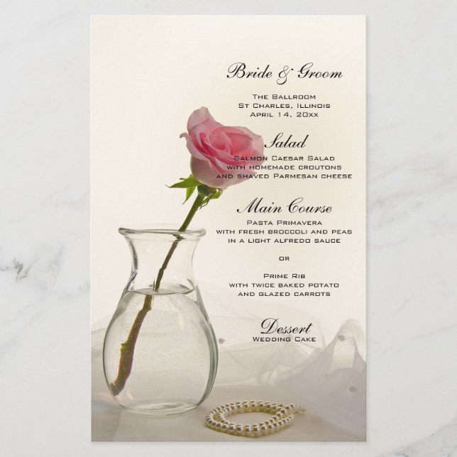 Lámina Boda Rosa y Perlas Blancas (Anverso)