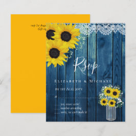 Lámina BODA RSVP de RSVP de SUS girasoles rusos