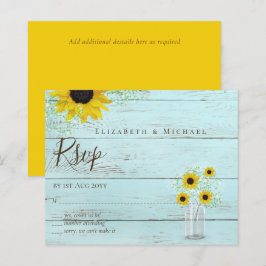 Lámina BODA RSVP de RSVP de SUS girasoles rusos