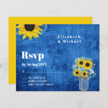 Boda RSVP Rustic Sunflowers