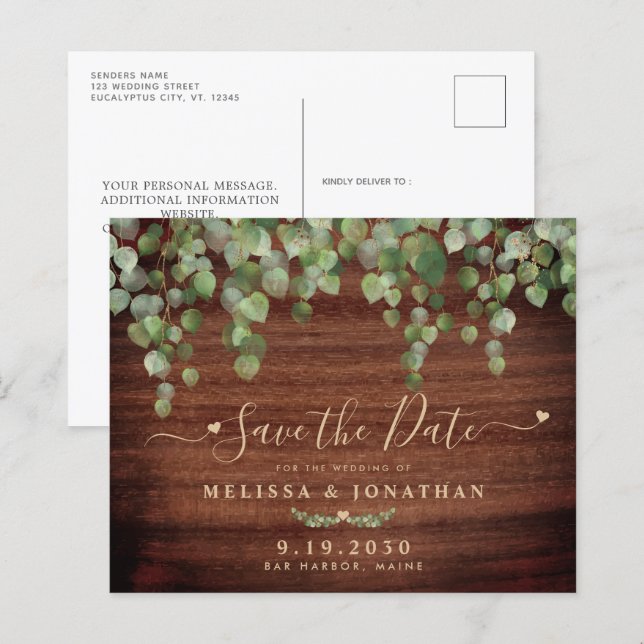 Lámina Boda Rustica de Madera Presupuestaria País Salven  (Anverso / Reverso)