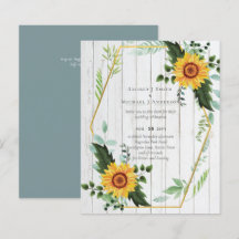 Boda Rústico BOHO Sunflowers Greenery
