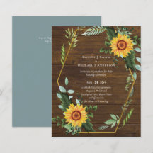 Boda Rústico BOHO Sunflowers Greenery