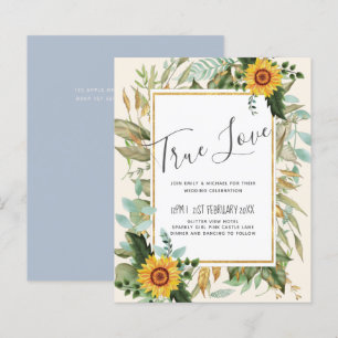 Lámina Boda Rústico BOHO Sunflowers Greenery