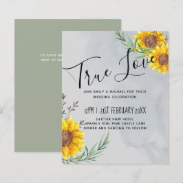 Lámina Boda Rústico de los girasoles de oliva