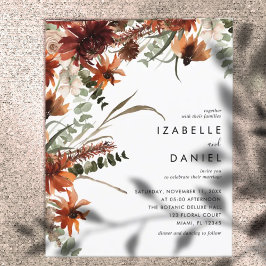 Lámina Boda Rústico de Terracotta de otoño presupuestado